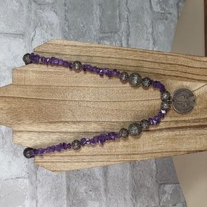 Artisan Crafted Amethyst Nugget Necklace